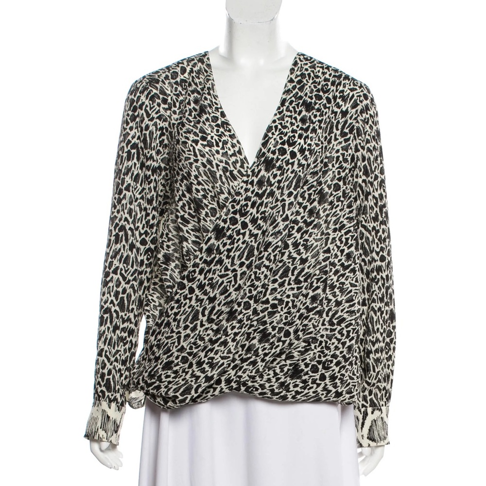 Derek Lam 10 Crosby Silk Animal print top Size 2